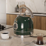 Fressi FR-KT06 Magnoli Isı Göstergeli Retro Kablosuz Kettle 1,8 Lt Yeşil