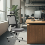 Timob Quadro Ortopedik Çalışma Koltuğu Beyaz Gri