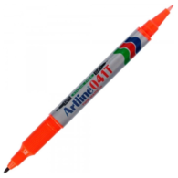 Artline 041T Çift Uçlu CD/DVD 1.0 mm - 0.4 mm Markör Kalemi Turuncu