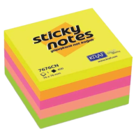 Kraf Yapışkanlı Not 76x76 400 Yaprak 5 Neon Renk