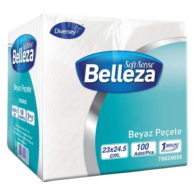 Belleza Peçete 23x24.5 cm 100'lü Beyaz
