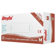 Beybi Latex Pudrasız Eldiven M Beyaz Beybi Latex Pudrasız Eldiven M Beyaz