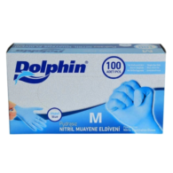 Dolphin Pudrasız Nitril Eldiven Medium Mavi 100'lü Paket