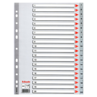 Esselte 100107 Plastik Seperatör A4 1-20 Rakam
