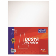 Kraf 1011 L-Dosya A4 Şeffaf 100'lü