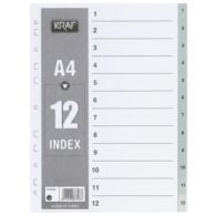 Kraf 1012 Plastik Seperatör 1-12 Rakam