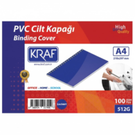 Kraf Pvc Cilt Kapağı A4 160 Mic 100'lü Mavi