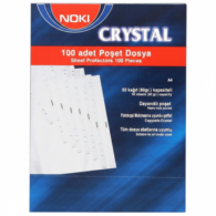 Noki 4830 CR Kristal Poşet Dosya Şeffaf 100'lü Paket