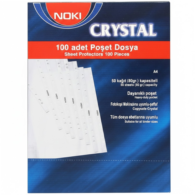 Noki 4830 CR Kristal Poşet Dosya Şeffaf 100'lü Paket