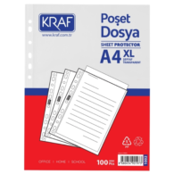 Kraf A4 XL Poşet Dosya 100'lü