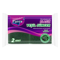 Parex Oluklu Bulaşık Süngeri 2 li Yeşil