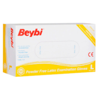 Beybi Latex Pudrasız Eldiven L Beyaz