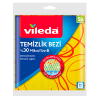 Vileda %30 Mikrofiber Temizlik Bezi 5x Sarı
