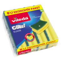 Vileda Oluklu Bulaşık Süngeri 8'li Yeşil