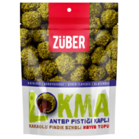 Züber Lokma Antep Fıstığı Kaplı Kakaolu Meyve Topu 96 Gr 12'li