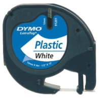 Dymo Letratag Plastik Şerit 12mmx4m Beyaz