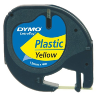 Dymo Letratag Plastik Şerit 12 Mm x 4 M Sarı 59423