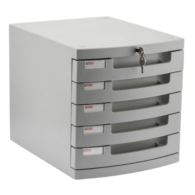 Bigpoint Evrak Rafı Kilitli 5 Çekmeceli