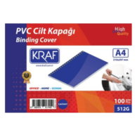 Kraf Pvc Cilt Kapağı A4 160 Mic 100'lü Mavi