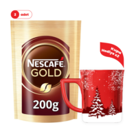 Nescafe Gold 200 Gr 2'li Set – 2 Adet Kırmızı Kupa Hediyeli