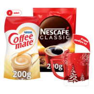 Nescafe Classic 200 Gr 2'li + Coffee Mate 200 Gr 2'li Set – 2 Adet Kırmızı Kupa Hediyeli