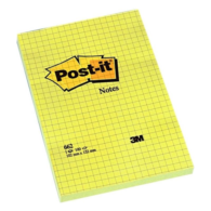 3M Post-it 662 Kareli Yapışkanlı Not Kağıdı 102 mm x 152 mm Sarı 100 Yaprak