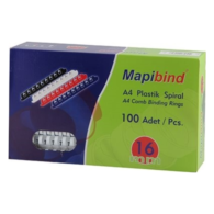 Mapi  Plastik Spiral 16Mm 135-150 Yaprak Beyaz