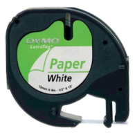 Dymo Letratag Kağıt Şerit 12mmx4m Beyaz