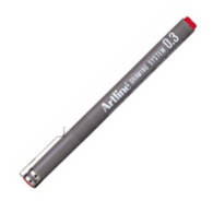 Artline 233 Çizim Kalemi 0.3 mm Kırmızı 12'li