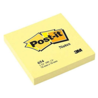 3M Post-it 654 Yapışkanlı Not Kağıdı 76 mm x 76 mm Sarı 100 Yaprak