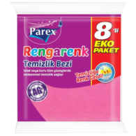 Parex Rengarenk Temizlik Bezi 8'li Paket