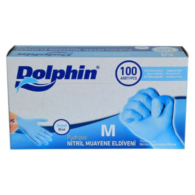 Dolphin Pudrasız Nitril Eldiven Medium Mavi 100'lü Paket