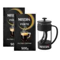 Nescafe Forte Filtre Kahve 500 gr 2'li Paket + French Press Hediyeli