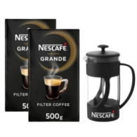 Nescafe Grande Filtre Kahve 500 gr 2'li Paket + French Press Hediyeli