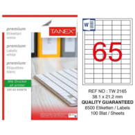 Tanex TW-2165 Lazer Etiket 38.1X21.2 Mm 100 Sf