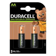 Duracell Şarj Edilebilir Kalem Pil AA 2500 mAh 2'li Paket