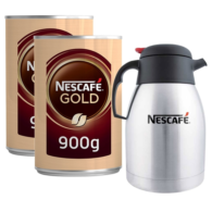 Nescafe Gold Kahve 900 gr 2'li Teneke Kutu + 1,5 lt Termos Hediyeli