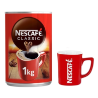 Nescafe Classic Kahve Teneke Kutu 1000 gr +1 Adet Kırmızı Kupa Bardak Hediyeli
