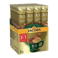 Jacobs 3'ü 1 Arada Gold Yumuşak Lezzet 18 gr 40'lı