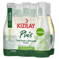 Kızılay Yeşil Çaylı  Ginsengli Limonlu Maden Suyu 6x200 ml