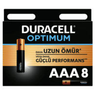 Duracell Optimum İnce KalemPil AA 8 li