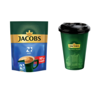 Jacobs Original 2'si 1 Arada10'lu Hazır Kahve + Jacobs Thermo Mug 400 Ml Hediyeli