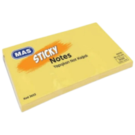 Mas 3653 Yapışkanlı Not Kağıdı 3 Blok 35X51 Sarı