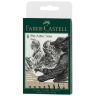 Faber Castell 8 Pitt Artist Pen Siyah 8'li 167158