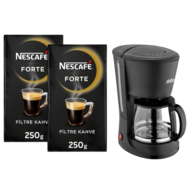 Nescafe Forte Filtre Kahve 250 Gr 16 Paket + Sinbo SCM-2938 Filtre Kahve Makinesi Hediyeli