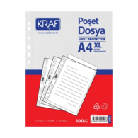 Kraf Poşet Dosya XL 55 Mic 100'lü