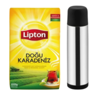 Lipton Doğu Karadeniz Dökme Çay Bergamot Aromalı 1000 Gr 9'lu + CvsTermos Hediyeli