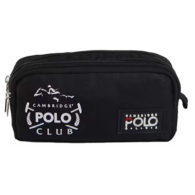 Cambridge Polo Club Urban Kalem Çantası İki Bölme Siyah