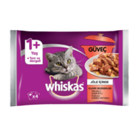 Whiskas Poşet Kedi Maması 340 Gr 4Lü Güveç Klasik