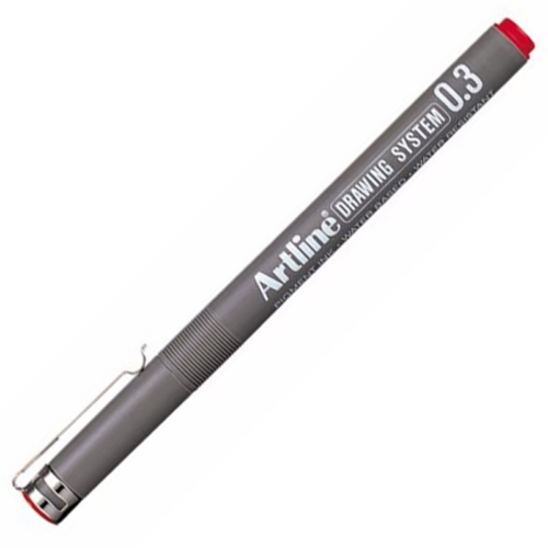 Artline 233 Çizim Kalemi 0.3 mm Kırmızı 12'li